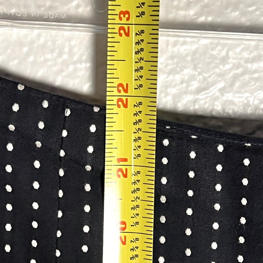Ann Taylor Sz 2P Polka Dot Lace Skirt Lined Black White 100% Cotton Side Zipper - Picture 12 of 12